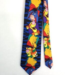 Disney Pooh Necktie Eeyore Tigger Graphic Print Novelty Tie Mens Office Workwear
